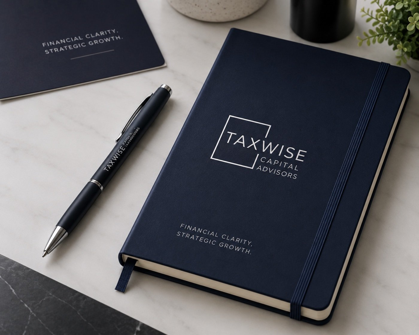 Material de marca de TAXWISE Capital Advisors: claridad financiera, crecimiento estratégico